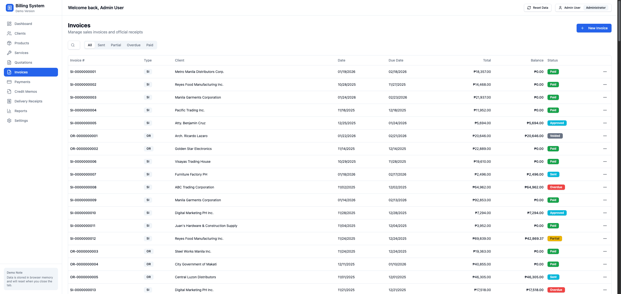 Invoices