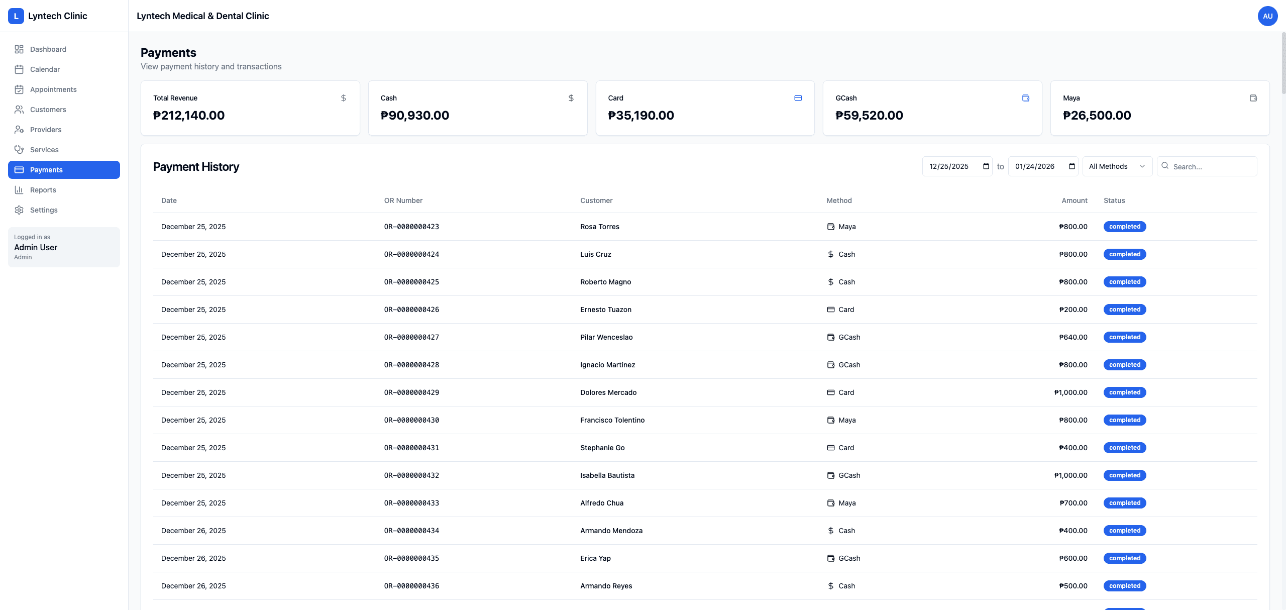 Payments